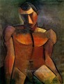 Hombre desnudo sentado 1908 cubismo Pablo Picasso